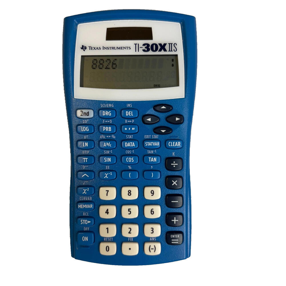 Texas Instruments TI-30X IIS Scientific Calculator Blue w/ Cover – Tested Works